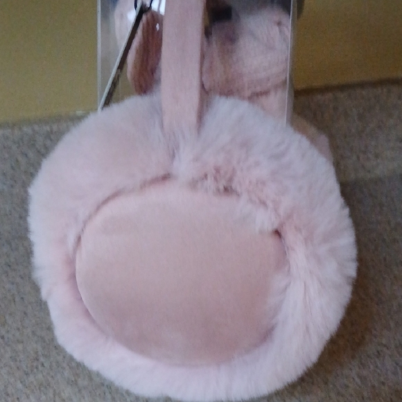 Madden NYC Pink Fluffy Earmuffs - Picture 2 of 5